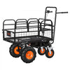 VEVOR Electric Utility Cart, 36V 432Wh Battery Powered Electric Wagon, 500W Power Wheelbarrow with Brake, 660 lbs Load Heavy Duty Steel Garden Cart for Farm and Yard All Purpose Modular Cargo Bed