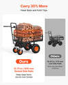 VEVOR Electric Utility Cart, 36V 432Wh Battery Powered Electric Wagon, 500W Power Wheelbarrow with Brake, 660 lbs Load Heavy Duty Steel Garden Cart for Farm and Yard All Purpose Modular Cargo Bed
