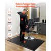 VEVOR Salon Mat for Hair Stylist, 3 x 5 FT Rectangle Salon Chair Mat Anti Fatigue, 7/8" Thickened PVC + PU Barber Shop Floor Mat with Round Cut Out, Anti-Trip Beveled Edges & Non-slip Bottom