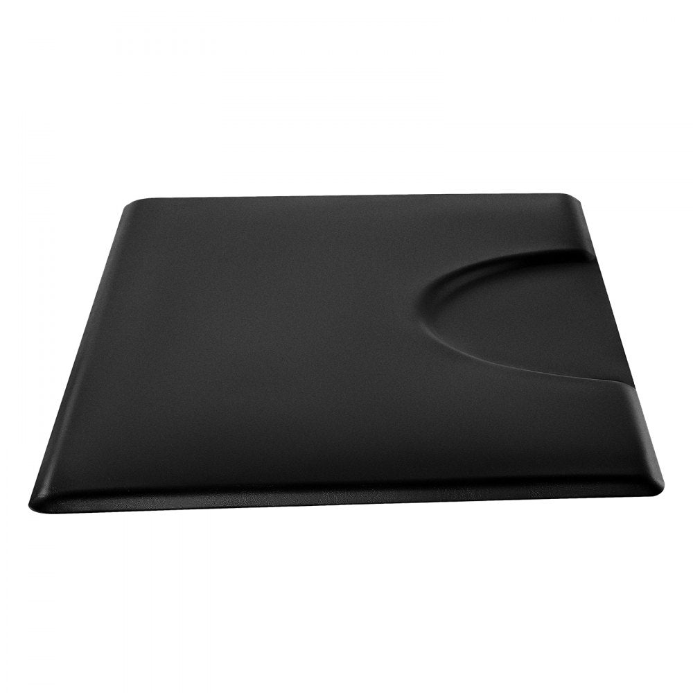 VEVOR Salon Mat for Hair Stylist, 3 x 5 FT Rectangle Salon Chair Mat Anti Fatigue, 7/8" Thickened PVC + PU Barber Shop Floor Mat with Round Cut Out, Anti-Trip Beveled Edges & Non-slip Bottom