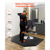 VEVOR Salon Mat for Hair Stylist, 4 x 5 FT Hexagon Salon Chair Mat Anti Fatigue, 1/2-inch Thickened Barber Shop Floor Mat with Round Cut Out, Easy-to-Clean PVC Surface & Anti-Trip Beveled Edges