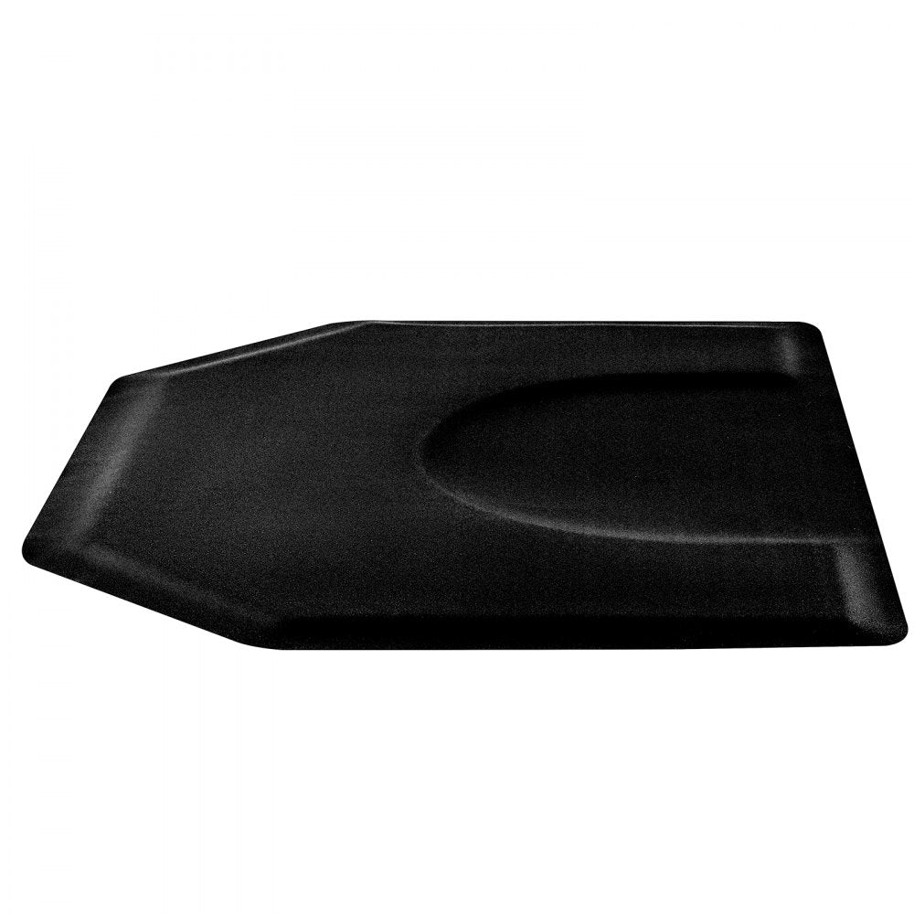 VEVOR Salon Mat for Hair Stylist, 4 x 5 FT Hexagon Salon Chair Mat Anti Fatigue, 1/2-inch Thickened Barber Shop Floor Mat with Round Cut Out, Easy-to-Clean PVC Surface & Anti-Trip Beveled Edges