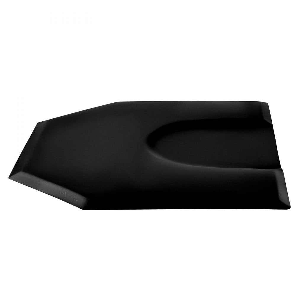 VEVOR Salon Mat for Hair Stylist, 4 x 5 FT Hexagon Salon Chair Mat Anti Fatigue, 1-inch Thickened Barber Shop Floor Mat with Round Cut Out, Easy-to-Clean PVC Surface & Anti-Trip Beveled Edges