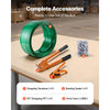 VEVOR Banding Strapping Kit, Heavy Duty Banding Sealer Tool with 1000 ft Length PET Band, 300 Metal Seals, Plastic Manual Pallet Packaging Strapping Kit for Warehouse/Shipping/Moving/Home, Orange