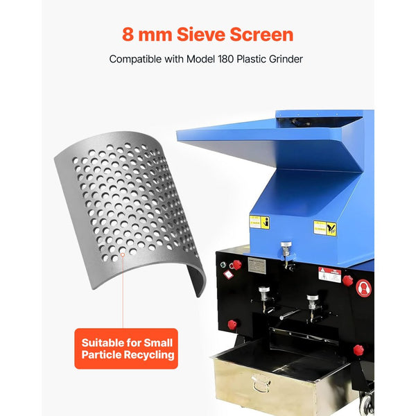 Vevor Screen Mesh Plastic Shredder High-Precision 8 mm Aperture for Mo ...