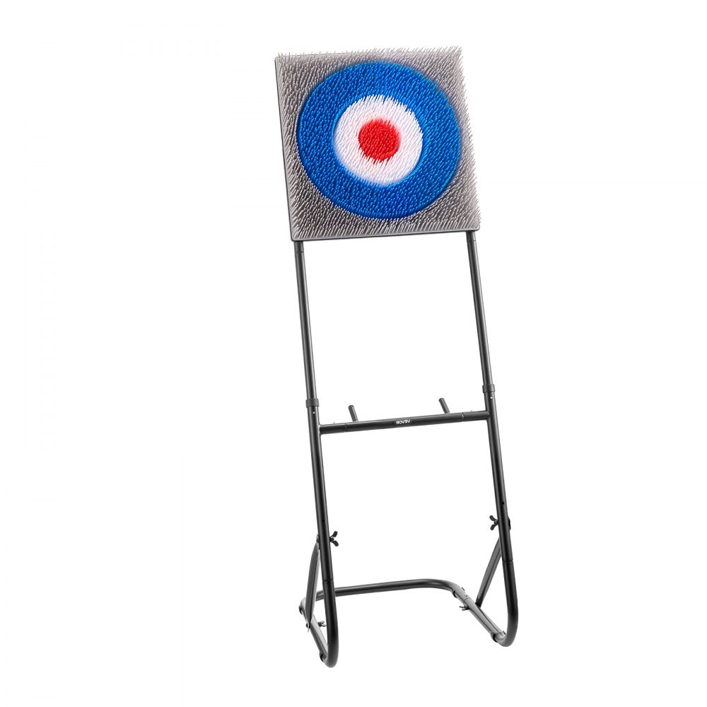VEVOR Axe Throwing Game, Plastic Bristle Target with 8 Throwing Axes Set, Foldable Steel Frame, Easy to Store, Stable Placement for Indoor and Outdoor, Backyard, Yard and Carnival Games, Adults Kids