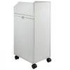 VEVOR Salon SPA Beauty Hairdressing Cart White Storage Trolley with 4 Drawers Rolling Wheels Lockable 2 Keys with Hairdryer Holder Space-Saving Side Tray