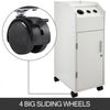 VEVOR Salon SPA Beauty Hairdressing Cart White Storage Trolley with 4 Drawers Rolling Wheels Lockable 2 Keys with Hairdryer Holder Space-Saving Side Tray