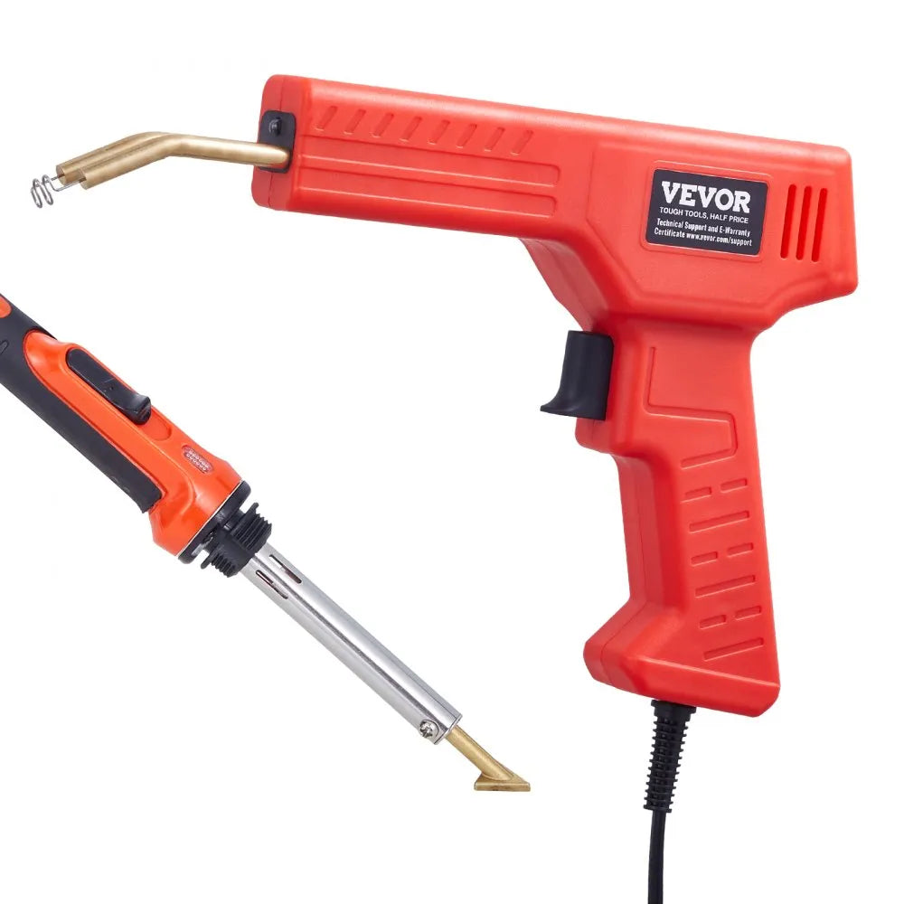VEVOR Plastic Welder Kit Deluxe, 100W Plastic Welding Gun + 60 W/100W Soldering Iron, Professional Plastic Repair Welding Tool with 1000PCS Hot Staples & 60 Rods for Car Bumper Kayak Electronics Toys