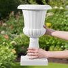 VEVOR Plastic Urn Planters, 9.8 x 16.5 Inch, 2 Pack White Classic Flower Pots Front Porch Planters, Indoor & Outdoor Vase for Wedding, Party, Event, Home, Stage, Garden, Balcony, Patio Decoration