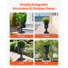 VEVOR Plastic Urn Planters, 9.8 x 16.5 Inch, 2 Pack Black Classic Flower Pots Front Porch Planters, Indoor & Outdoor Vase for Wedding, Party, Event, Home, Stage, Garden, Balcony, Patio Decoration