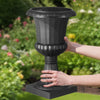 VEVOR Plastic Urn Planters, 9.8 x 16.5 Inch, 2 Pack Black Classic Flower Pots Front Porch Planters, Indoor & Outdoor Vase for Wedding, Party, Event, Home, Stage, Garden, Balcony, Patio Decoration