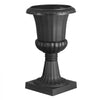 VEVOR Plastic Urn Planters, 9.8 x 16.5 Inch, 2 Pack Black Classic Flower Pots Front Porch Planters, Indoor & Outdoor Vase for Wedding, Party, Event, Home, Stage, Garden, Balcony, Patio Decoration