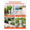 VEVOR Plastic Urn Planters, 15.8 x 26.4 Inch, 2 Pack White Classic Flower Pots Front Porch Planters, Indoor & Outdoor Vase for Wedding, Party, Event, Home, Stage, Garden, Balcony, Patio Decoration