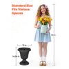 VEVOR Plastic Urn Planters 12.99"x14.96" 2 PCS Black Classic Urn Flower Pot, for Wedding, Party, Event, Home, Stage, Garden, Balcony, and Patio Decoration, Front Porch Planters, Indoor & Outdoor Vase
