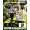 VEVOR Plastic Urn Planters 12.99"x14.96" 2 PCS Black Classic Urn Flower Pot, for Wedding, Party, Event, Home, Stage, Garden, Balcony, and Patio Decoration, Front Porch Planters, Indoor & Outdoor Vase