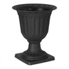 VEVOR Plastic Urn Planters 15.75"x18.9" 2 PCS Black Classic Urn Flower Pot, for Wedding, Party, Event, Home, Stage, Garden, Balcony, and Patio Decoration, Front Porch Planters, Indoor & Outdoor Vase