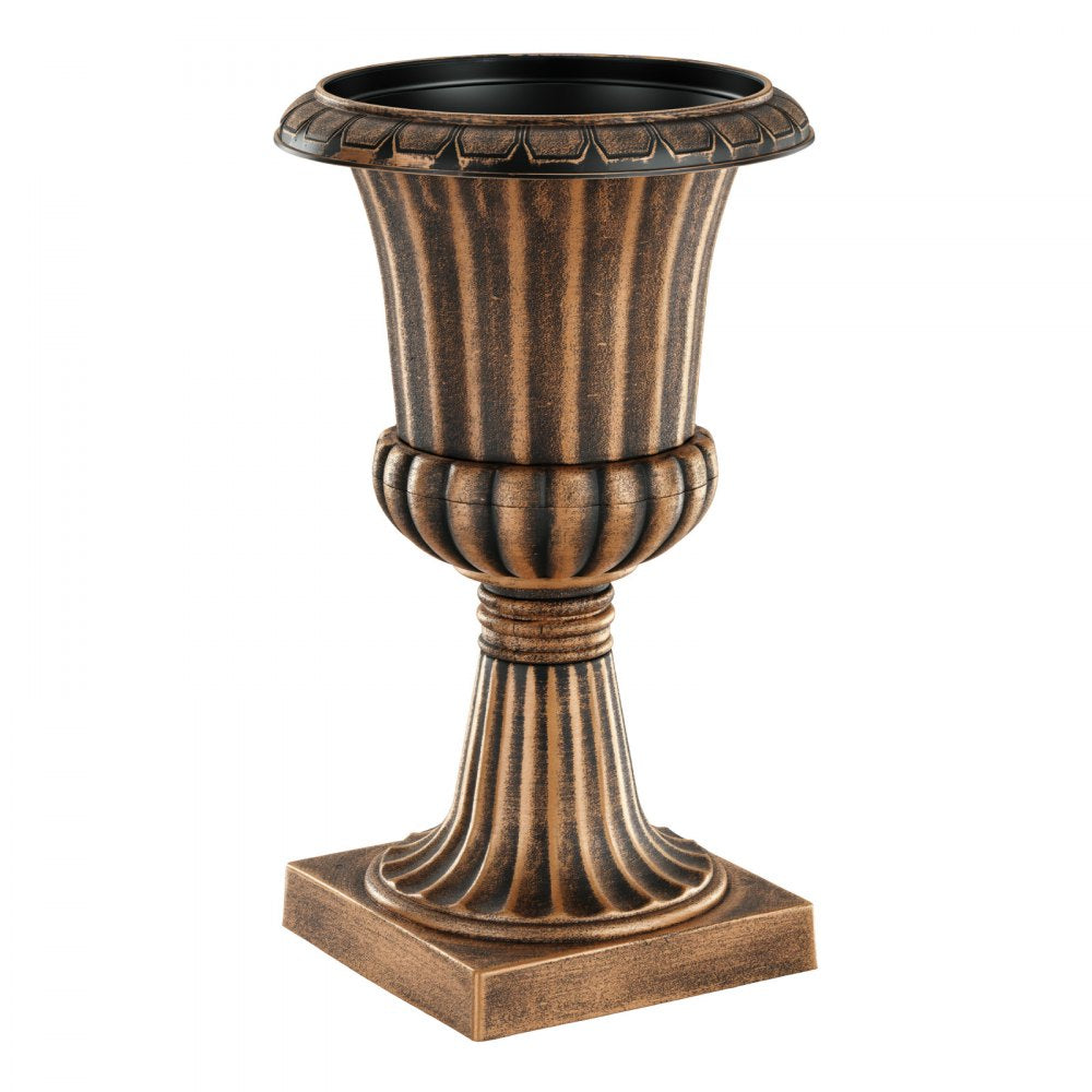 VEVOR Plastic Urn Planters 13.78"x22.83" 2 PCS Brass Classic Urn Flower Pot, for Wedding, Party, Event, Home, Stage, Garden, Balcony, and Patio Decoration, Front Porch Planters, Indoor & Outdoor Vase