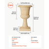 VEVOR Plastic Urn Planters 13.78"x22.83" 2 PCS Beige Classic Urn Flower Pot, for Wedding, Party, Event, Home, Stage, Garden, Balcony, and Patio Decoration, Front Porch Planters, Indoor & Outdoor Vase