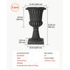 VEVOR Plastic Urn Planters 13.78"x22.83" 2 PCS Gray Classic Urn Flower Pot, for Wedding, Party, Event, Home, Stage, Garden, Balcony, and Patio Decoration, Front Porch Planters, Indoor & Outdoor Vase