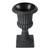 VEVOR Plastic Urn Planters 13.78"x22.83" 2 PCS Gray Classic Urn Flower Pot, for Wedding, Party, Event, Home, Stage, Garden, Balcony, and Patio Decoration, Front Porch Planters, Indoor & Outdoor Vase