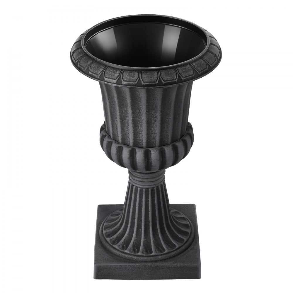 VEVOR Plastic Urn Planters 13.78"x22.83" 2 PCS Gray Classic Urn Flower Pot, for Wedding, Party, Event, Home, Stage, Garden, Balcony, and Patio Decoration, Front Porch Planters, Indoor & Outdoor Vase