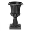 VEVOR Plastic Urn Planters 13.78"x22.83" 2 PCS Gray Classic Urn Flower Pot, for Wedding, Party, Event, Home, Stage, Garden, Balcony, and Patio Decoration, Front Porch Planters, Indoor & Outdoor Vase