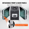 VEVOR 6U Rack Case, Standard 14 in Depth, Server Rack Cabinet with ABS Construction Handle Heavy-Duty Twist Butterfly Latches, Detachable Front & Back Panels, for Amps, Mixers, Microphone Receivers