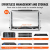 VEVOR 6U Rack Case, Standard 14 in Depth, Server Rack Cabinet with ABS Construction Handle Heavy-Duty Twist Butterfly Latches, Detachable Front & Back Panels, for Amps, Mixers, Microphone Receivers