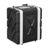 VEVOR 6U Rack Case, Standard 14 in Depth, Server Rack Cabinet with ABS Construction Handle Heavy-Duty Twist Butterfly Latches, Detachable Front & Back Panels, for Amps, Mixers, Microphone Receivers