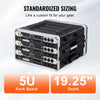 VEVOR 6U Rack Case, Standard 19 in Depth, Server Rack Cabinet with ABS Construction Wheels Heavy-Duty Twist Butterfly Latches, Detachable Front & Back Panels, for Amps, Mixers, Microphone Receivers