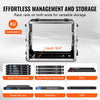 VEVOR 8U Rack Case, Standard 19 in Depth, Server Rack Cabinet with ABS Construction Wheels Heavy-Duty Twist Butterfly Latches, Detachable Front & Back Panels, for Amps, Mixers, Microphone Receivers