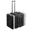 VEVOR 8U Rack Case, Standard 19 in Depth, Server Rack Cabinet with ABS Construction Wheels Heavy-Duty Twist Butterfly Latches, Detachable Front & Back Panels, for Amps, Mixers, Microphone Receivers
