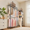 VEVOR Clothing Garment Rack, Heavy Duty Clothes Rack, Freestanding Clothes Racks with Steel Frame, 800 lbs Load Capacity Closet Wardrobe with Storage Shelves for Bedroom, Clothing Store, Hallway