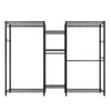 VEVOR Clothing Garment Rack, Heavy Duty Closet Wardrobe, 7 Adjustable Tiers Clothes Racks with Steel Frame, 850 lbs Load Capacity Clothes Rack with 4 Hanging Rods for Bedroom, Clothing Store, Hallway