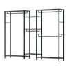 VEVOR Clothing Garment Rack, Heavy Duty Closet Wardrobe, 7 Adjustable Tiers Clothes Racks with Steel Frame, 850 lbs Load Capacity Clothes Rack with 4 Hanging Rods for Bedroom, Clothing Store, Hallway