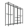VEVOR Clothing Garment Rack, Heavy Duty Closet Wardrobe, Adjustable Tiers Clothes Racks with Steel Frame, 1100 lbs Load Capacity Clothes Rack with 4 Hanging Rods for Bedroom, Clothing Store, Hallway