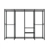 VEVOR Clothing Garment Rack, Heavy Duty Closet Wardrobe, Adjustable Tiers Clothes Racks with Steel Frame, 1100 lbs Load Capacity Clothes Rack with 4 Hanging Rods for Bedroom, Clothing Store, Hallway