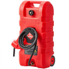 VEVOR Fuel Caddy, 15 Gallon, Portable Fuel Tank with Gravity & Hand Pump Modes, Fuel Tank Container with Wheels, 10 ft Delivery Hose & Manual Pump, Gas Caddy for Motorboats, ATVs, Gasoline & Diesel