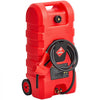 VEVOR Fuel Caddy, 15 Gallon, Portable Fuel Tank with Gravity & Hand Pump Modes, Fuel Tank Container with Wheels, 10 ft Delivery Hose & Manual Pump, Gas Caddy for Motorboats, ATVs, Gasoline & Diesel