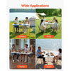VEVOR Folding Table, 4 Ft Heavy Duty Portable Fold-in-Half Utility Table, Indoor Outdoor Plastic Rectangle Table with Adjustable Height and Built in Handle, for Party, Dining, Picnic, Camping, White