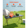 VEVOR Folding Table, 6 Ft Heavy Duty Portable Fold-in-Half Utility Table, Indoor Outdoor Plastic Rectangle Table with Built in Handle, for Party, Dining, Wedding, Events, Picnic, Camping, Black