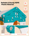 VEVOR Outdoor Playhouse HDPE plastic material details (feature graphic)