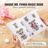 VEVOR 3-IN-1 Button Maker, 1/1.25/2.28 inch(25/32/58mm) Pin Maker, 300pcs Button Parts,Button Maker Machine with Panda Magic Book,  Ergonomic Arc Handle Punch Press Kit, For Children DIY Gifts, Pink