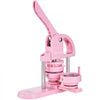 VEVOR 3-IN-1 Button Maker, 1/1.25/2.28 inch(25/32/58mm) Pin Maker, 300pcs Button Parts,Button Maker Machine with Panda Magic Book,  Ergonomic Arc Handle Punch Press Kit, For Children DIY Gifts, Pink