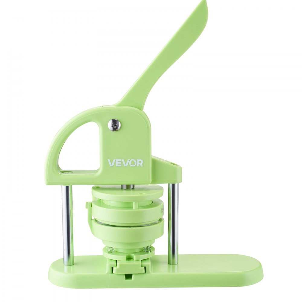 VEVOR Button Maker Machine, 1.26/2.28 inch 2-in-1, Plastic Pin Maker with 200 pcs Button Parts, Circle Cutter and Magic Book, Reinforced Ergonomic Handle, for DIY Badges, Personalized Pins, Green