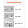 VEVOR Plastic Folding Bench, 6 ft Portable Bench for Indoor/Outdoor Picnic Party Patio Camping Dining, Foldable Smooth HDPE Seat for Garden Soccer Multipurpose Entertaining Activities, 1 Pack, White