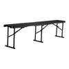 VEVOR Plastic Folding Bench, 6 ft Portable Bench for Indoor/Outdoor Picnic Party Patio Camping Dining, Foldable Smooth HDPE Seat for Garden Soccer Multipurpose Entertaining Activities, 1 Pack, Black
