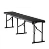 VEVOR Plastic Folding Bench, 6 ft Portable Bench for Indoor/Outdoor Picnic Party Patio Camping Dining, Foldable Smooth HDPE Seat for Garden Soccer Multipurpose Entertaining Activities, 1 Pack, Black