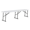 VEVOR Plastic Folding Bench, 6 ft Portable Bench for Indoor/Outdoor Picnic Party Patio Camping Dining, Foldable Smooth HDPE Seat for Garden Soccer Multipurpose Entertaining Activities, 2 Pack, White